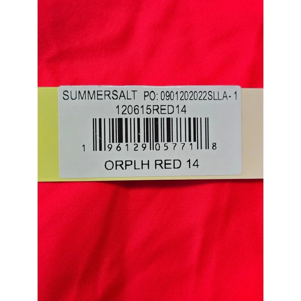 Summersalt‎ The O-Ring Reef Plunge One Piece Swimsuit Red Size 14 NEW Sexy